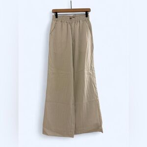 Women's Beige Striped Joggers